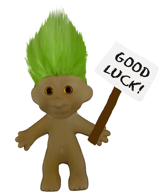 Art Good Luck Troll By Priscilla Wolfe - Science Fair Project Display Clipart (595x700), Png Download