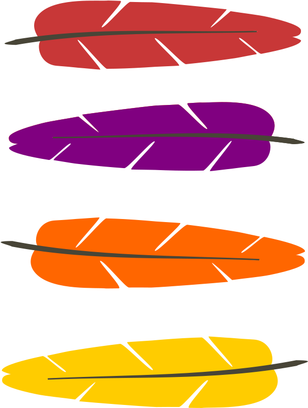 Eagle Feather Clipart At Getdrawings - Color Turkey Feather Clipart - Png Download (611x800), Png Download