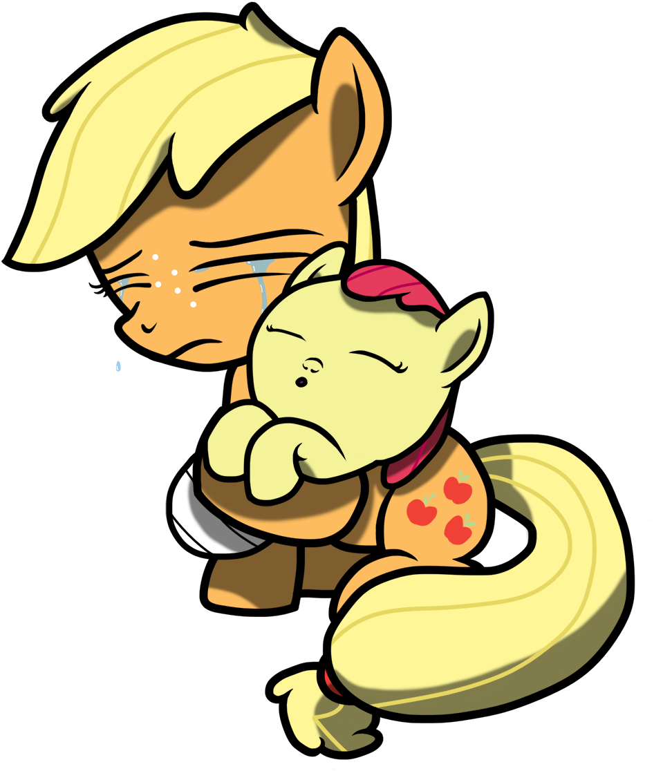 Crying Clipart Newborn - Pony Baby Apple Bloom - Png Download (1000x1136), Png Download