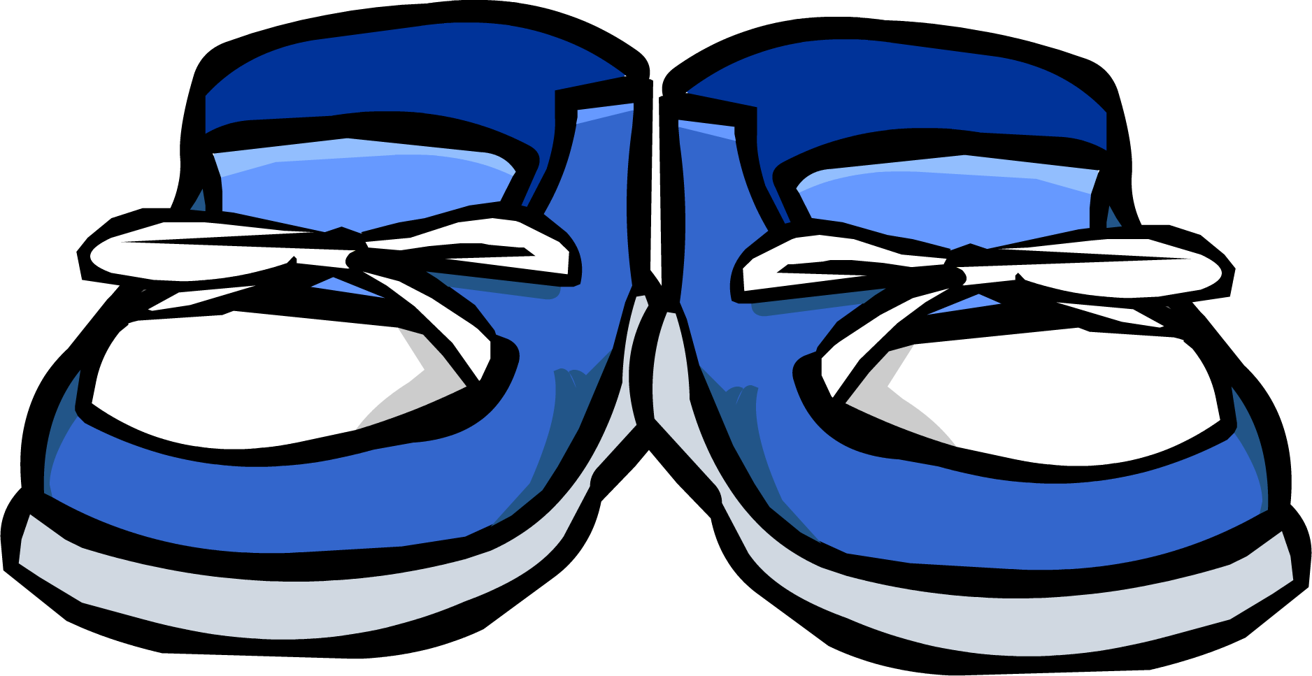 Sneakers2 - Club Penguin Blue Sneakers Clipart (1876x967), Png Download