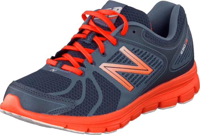New Balance - W690bo3 Navy/orange - Sneakers Clipart (705x475), Png Download