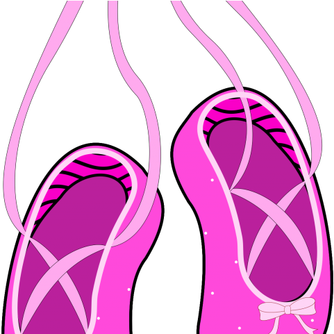 Flat Shoes Clipart Pair Shoe - Clip Art Ballet Shoes - Png Download (640x480), Png Download