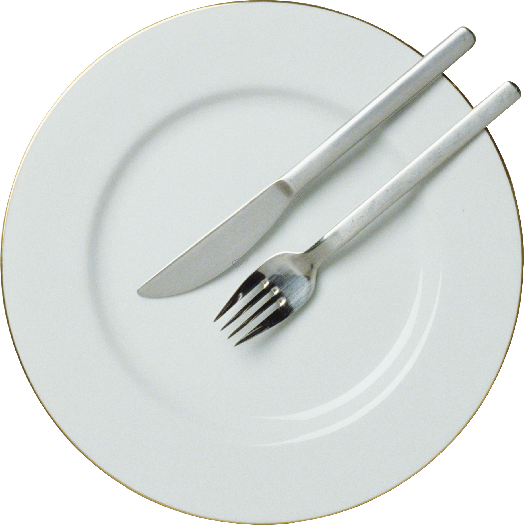 Dinner Clipart Plate Utensil - Plate With Cutlery Png Transparent Png (1826x1827), Png Download