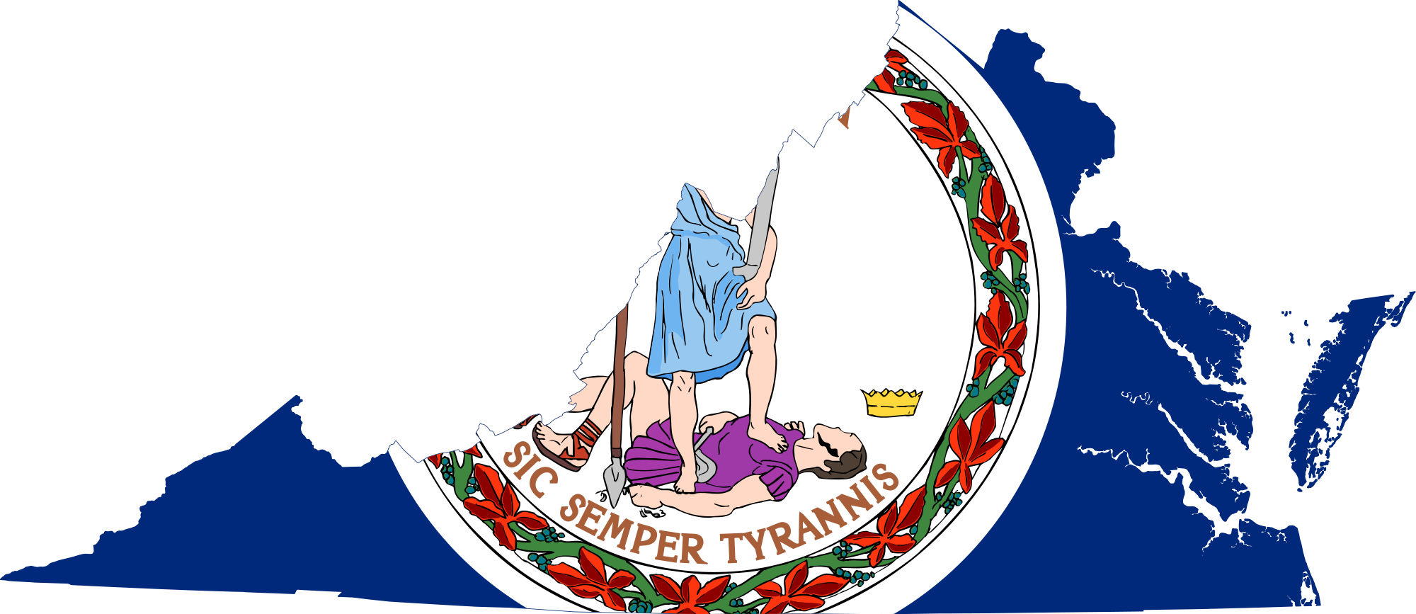 Virginia State Clip Art - Png Download (2000x867), Png Download
