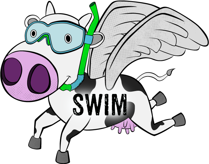 Flying Cows Peanut Butter Jellyfish - Cartoon Clipart (720x720), Png Download