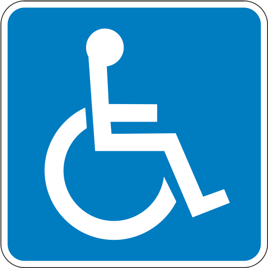 4 - Handicapped - Smartsign 3m Engineer Grade Reflective Sign, Legend Clipart (600x600), Png Download