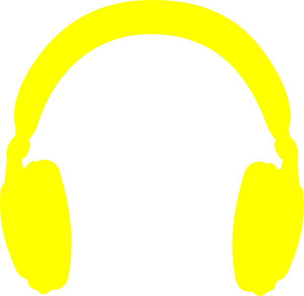 Headphone Clipart Yellow - Headphone Png Yellow Transparent Png (600x584), Png Download