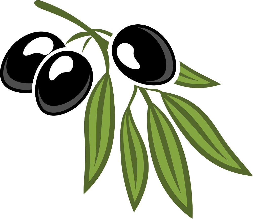 Leaf Cartoon Royalty Free Olives And Foliage - Cartoon Pictures Of Olives Clipart (1000x863), Png Download