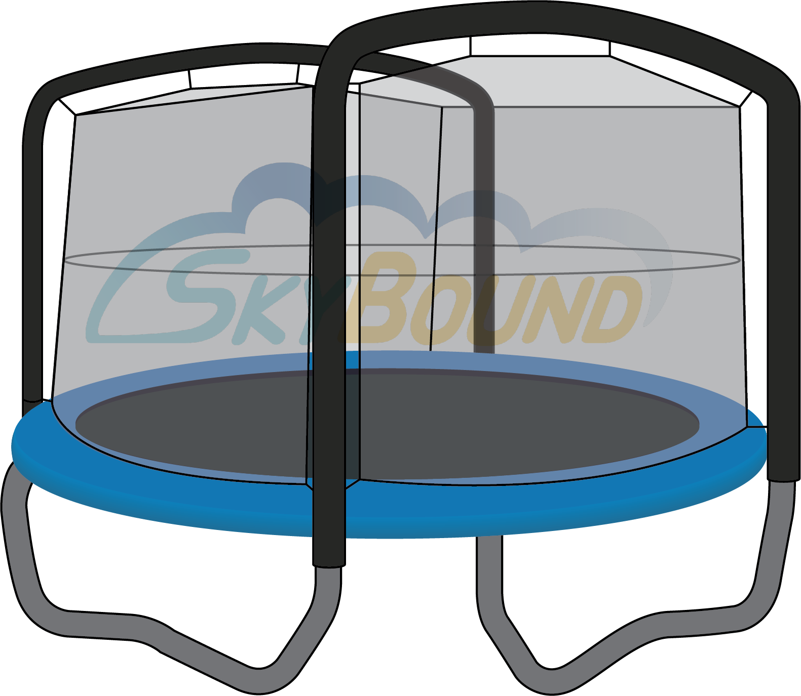 Trampoline Part, Trampoline Parts, Trampoline Nets, - Trampoline Accessories Clipart (1581x1375), Png Download