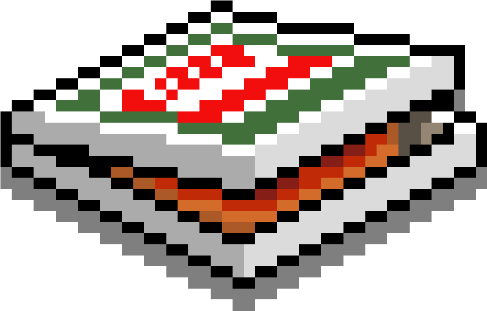 Open Pizza Box - Pixel Art Clipart (1000x1000), Png Download