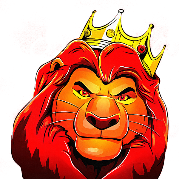 Bleed Area May Not Be Visible - Simba With A Crown Clipart (600x602), Png Download