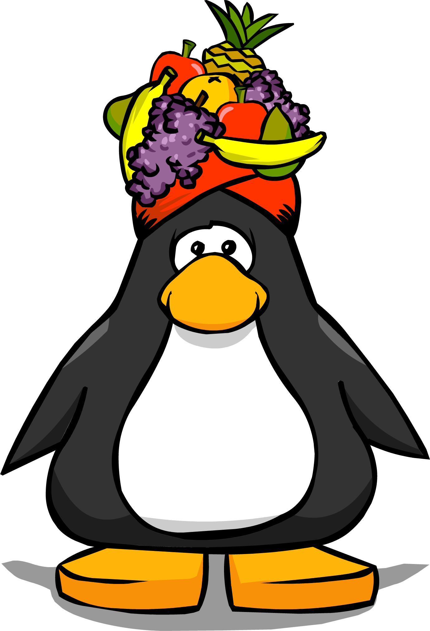 Fruit Headdress Pc - Penguin With Top Hat Clipart (1380x2025), Png Download