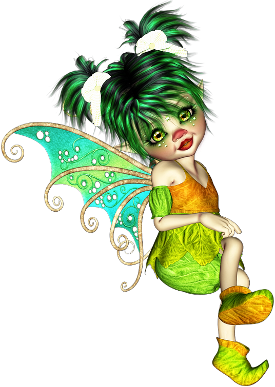 3d Tube - Mijn Psp Knuddelino's Poser Fairy Fairies Tubes Lize Clipart (550x761), Png Download