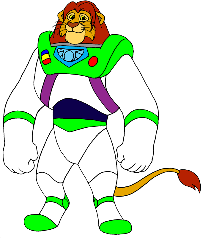 Space Ranger Simba Clipart (690x818), Png Download