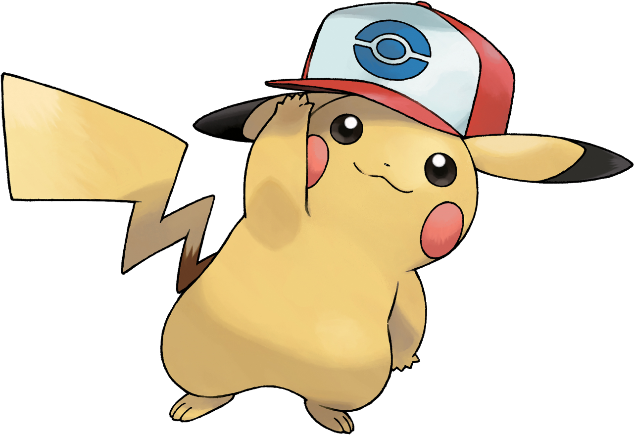 Bulbapedia, The Community-driven Pokémon Encyclopedia - Pikachu With Ash Hat Clipart (1280x1280), Png Download