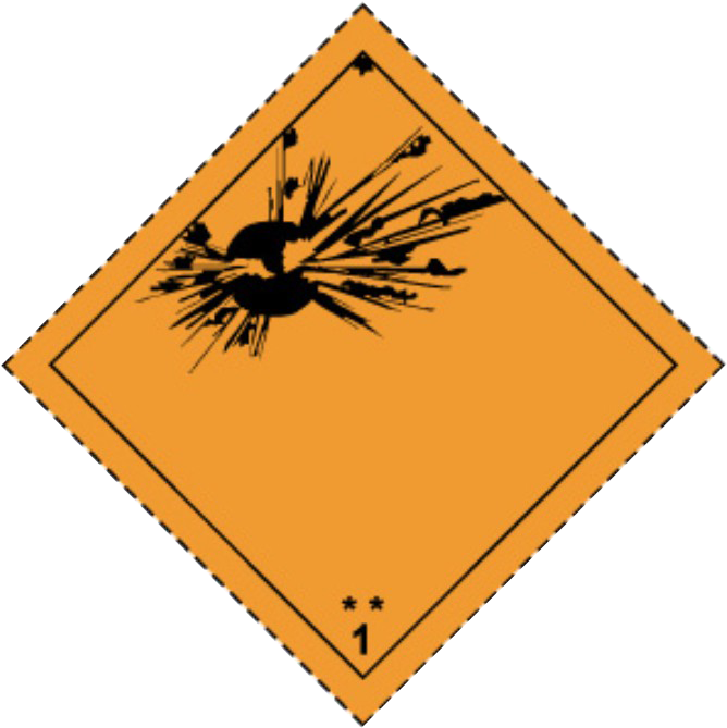 Class 1 Explosives Explosive Substances, Explosive - Clase 1 Explosivos 1.2 Clipart (676x693), Png Download