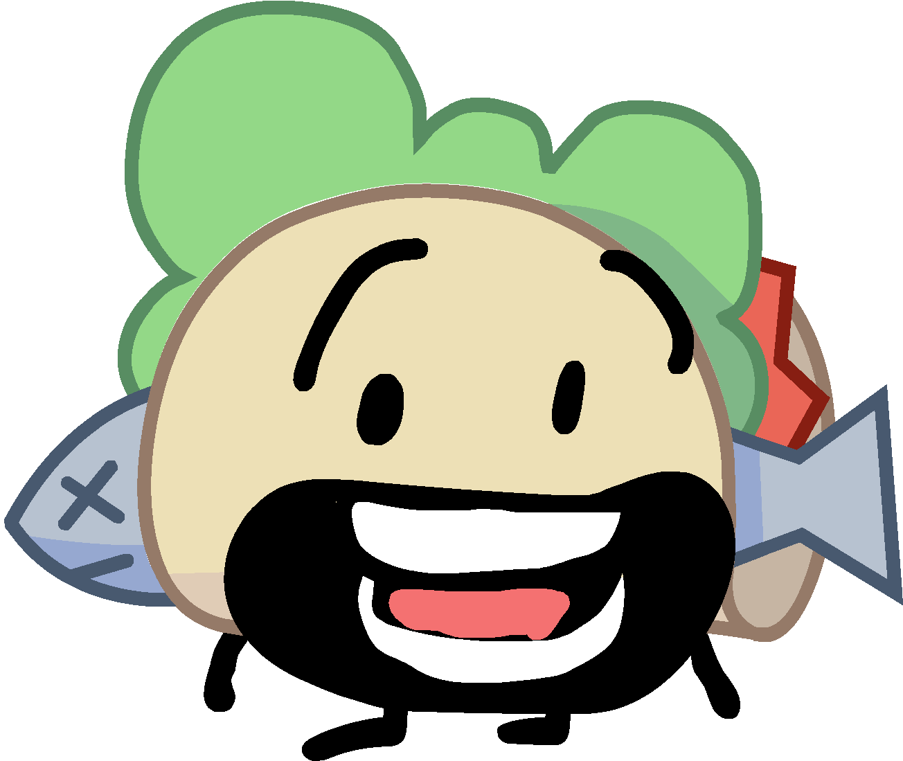 Taco Ahhhhh - Bfb Taco Clipart (1304x1099), Png Download