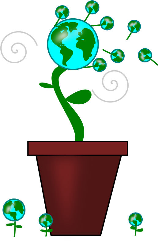 Clipart Dandelion Earth Earth Day Graphics April Fools - Clip Art - Png Download (515x800), Png Download
