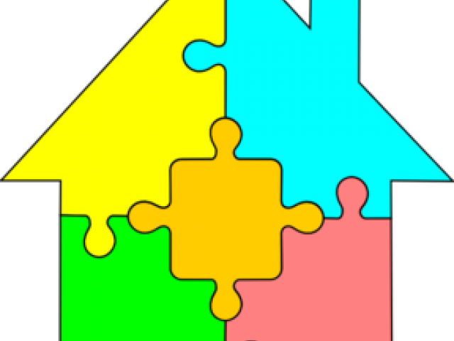 House Clipart Puzzle - Clip Art - Png Download (640x480), Png Download