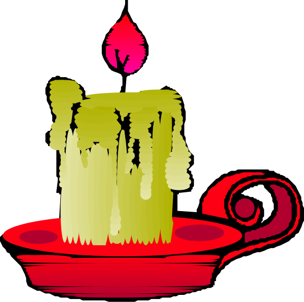 Burning Candle Clip Art - Candle Clip Art - Png Download (600x595), Png Download