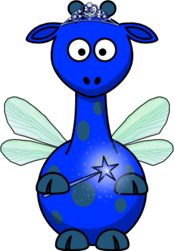 Giraffe As A Fairy - College Football Clipart (600x863), Png Download