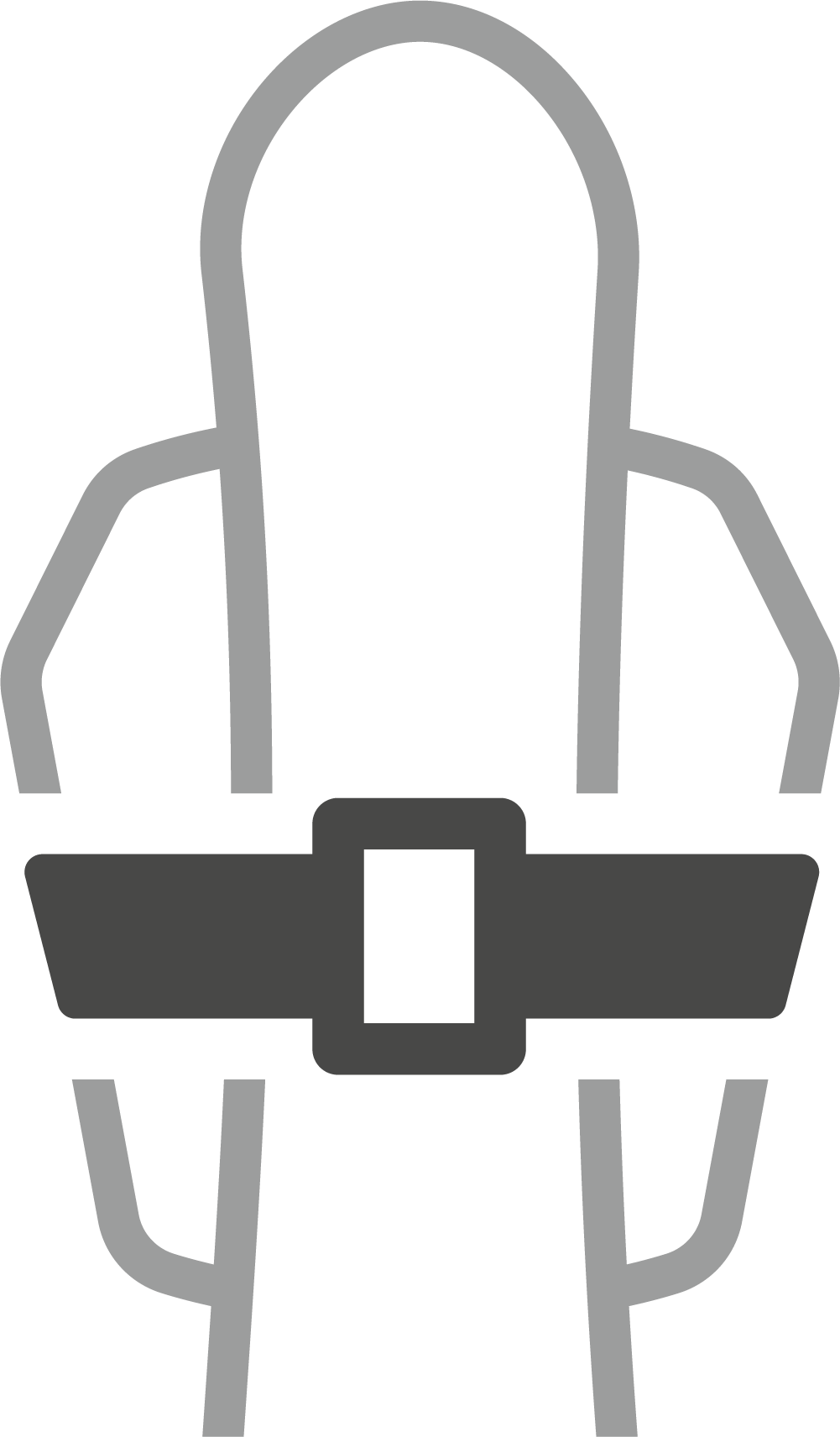 Board Fixation - Skiing Clipart (1001x1712), Png Download