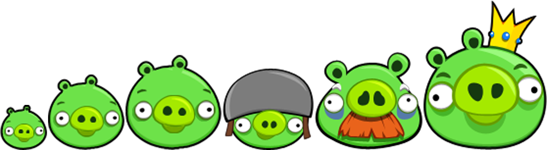 They - Angry Birds Game Pigs Clipart (1116x306), Png Download