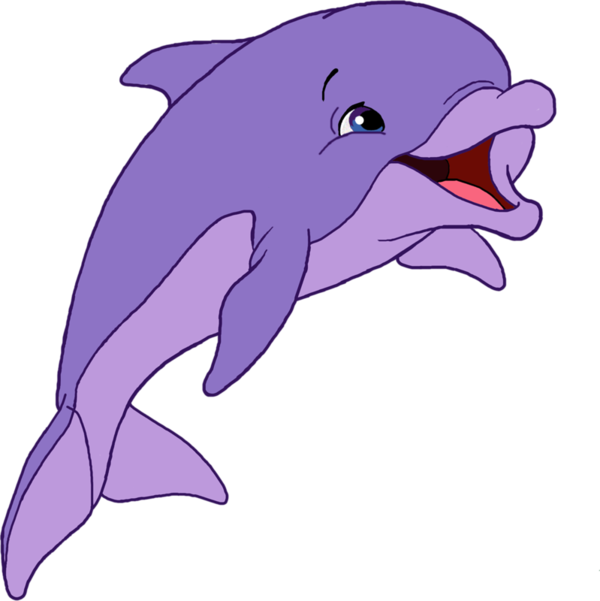 Marte, Clipart - Purple Dolphin Cartoon - Png Download (600x601), Png Download