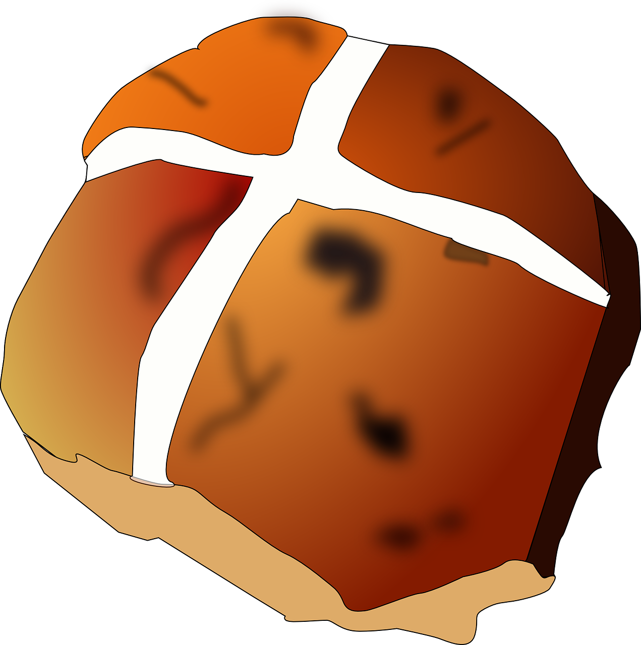 The Meaning Behind The Nursery Rhyme Hot Cross Buns - Hot Cross Buns Clipart - Png Download (636x640), Png Download