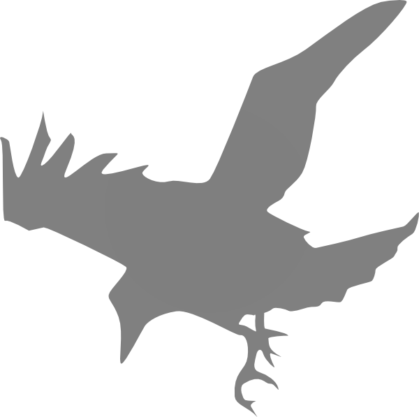 Raven Silhouette Png Clipart (600x597), Png Download