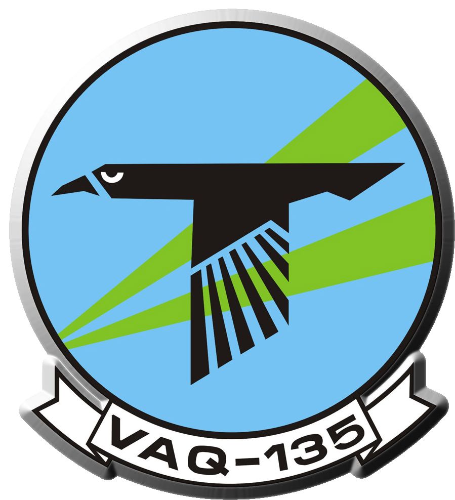 Black Raven Logo For Vaq-135 - Vaq 135 Logo Clipart (915x1003), Png Download