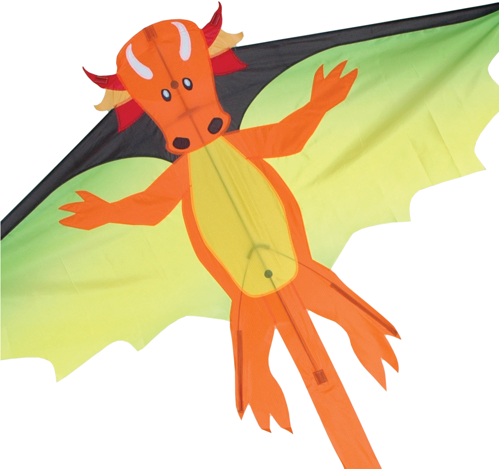 Orange Clipart Kite - Dragon Designs On Kites - Png Download (1024x1024), Png Download