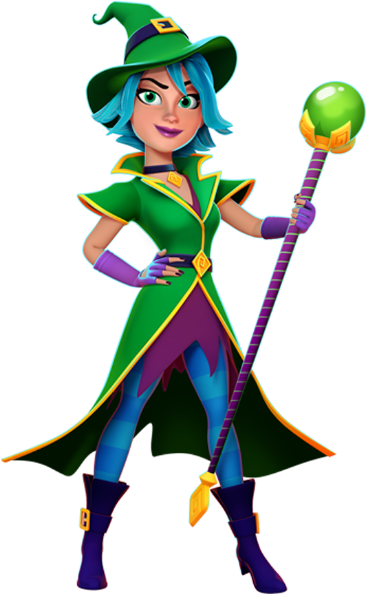 Candy Witch - Cartoon Clipart (678x896), Png Download
