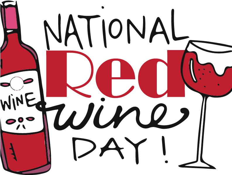 National Red Wine Day - National Red Wine Day 2018 Clipart (792x612), Png Download