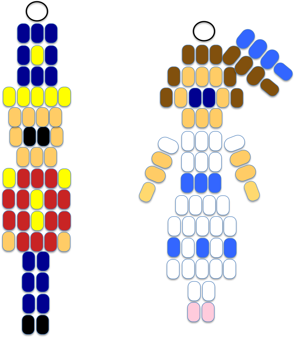 Nutcracker And Clara Pony Bead Pattern - Circle Clipart (961x1101), Png Download