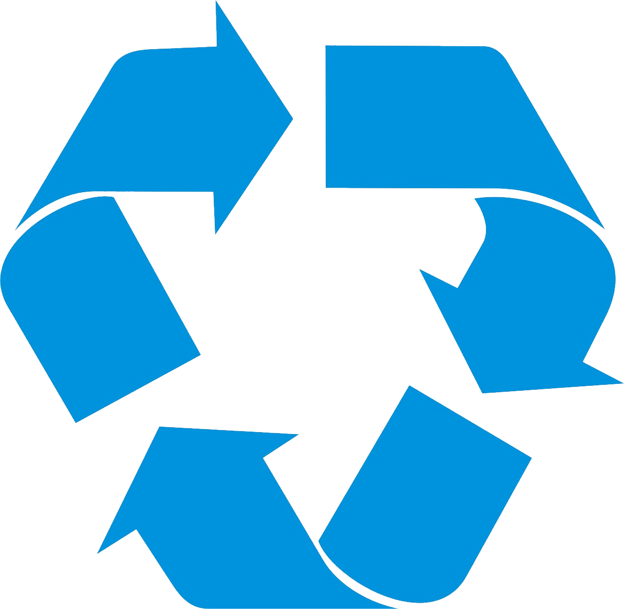 Recycle Clipart Transparent - Blue Recycle Logo Png (1270x1239), Png Download