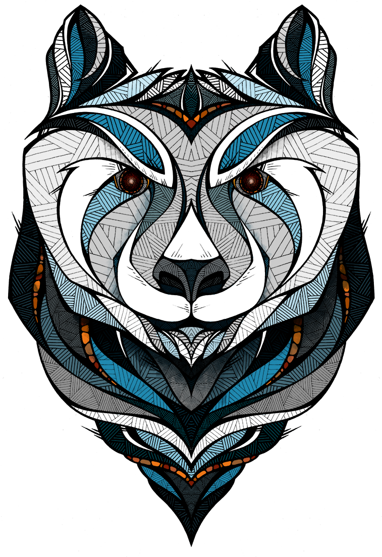 Landyachtz Tomahawk 2013 // Bear • - Totem Bear Clipart (600x771), Png Download