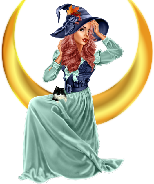 Moon-10 Witch, Clip Art, Witches, Illustrations - Illustration - Png Download (640x640), Png Download