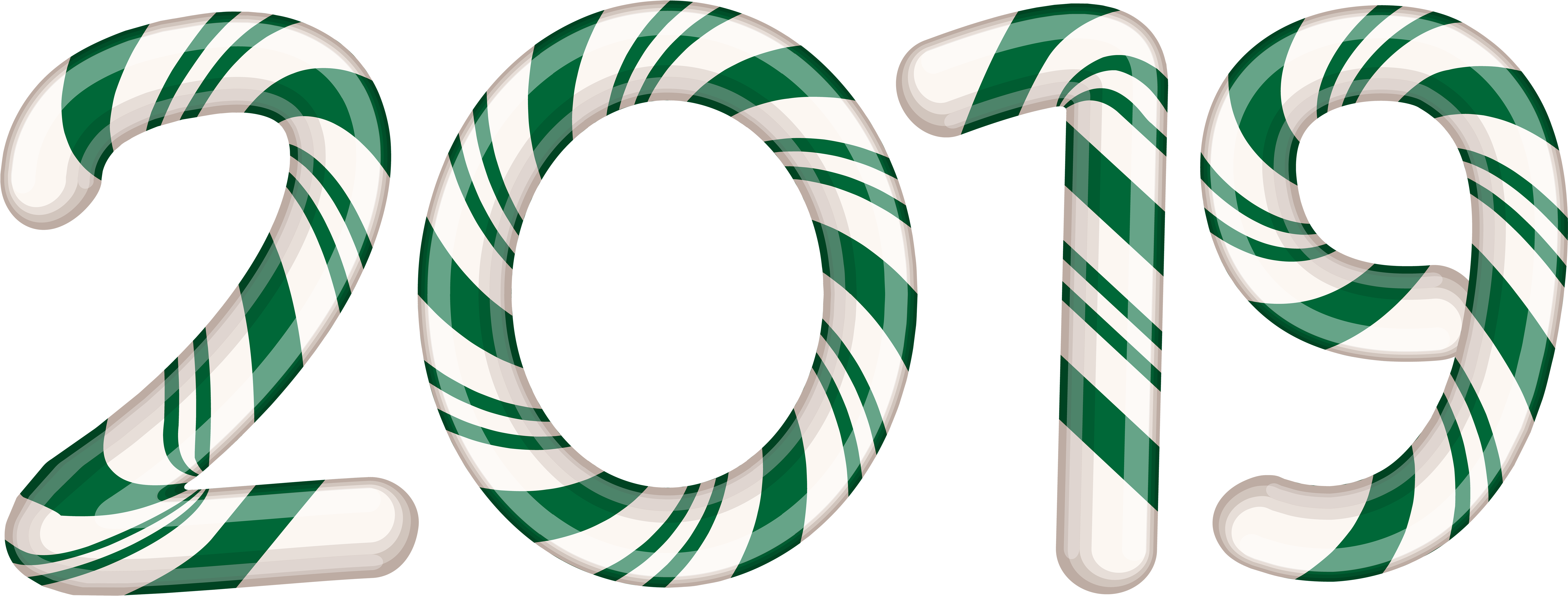 2018 In Candy Canes Clipart (8000x3084), Png Download
