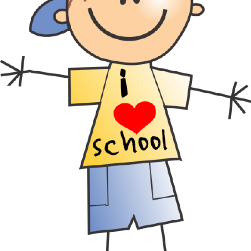 School Free Horse Hatenylo - Boy Stick Figure Drawing Clipart (1024x1024), Png Download