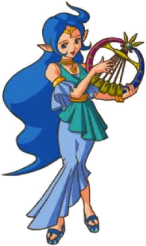 And While Din Offers Link Her Strength, Her Light, - Legend Of Zelda Oracle Of Ages Nayru Clipart (626x833), Png Download