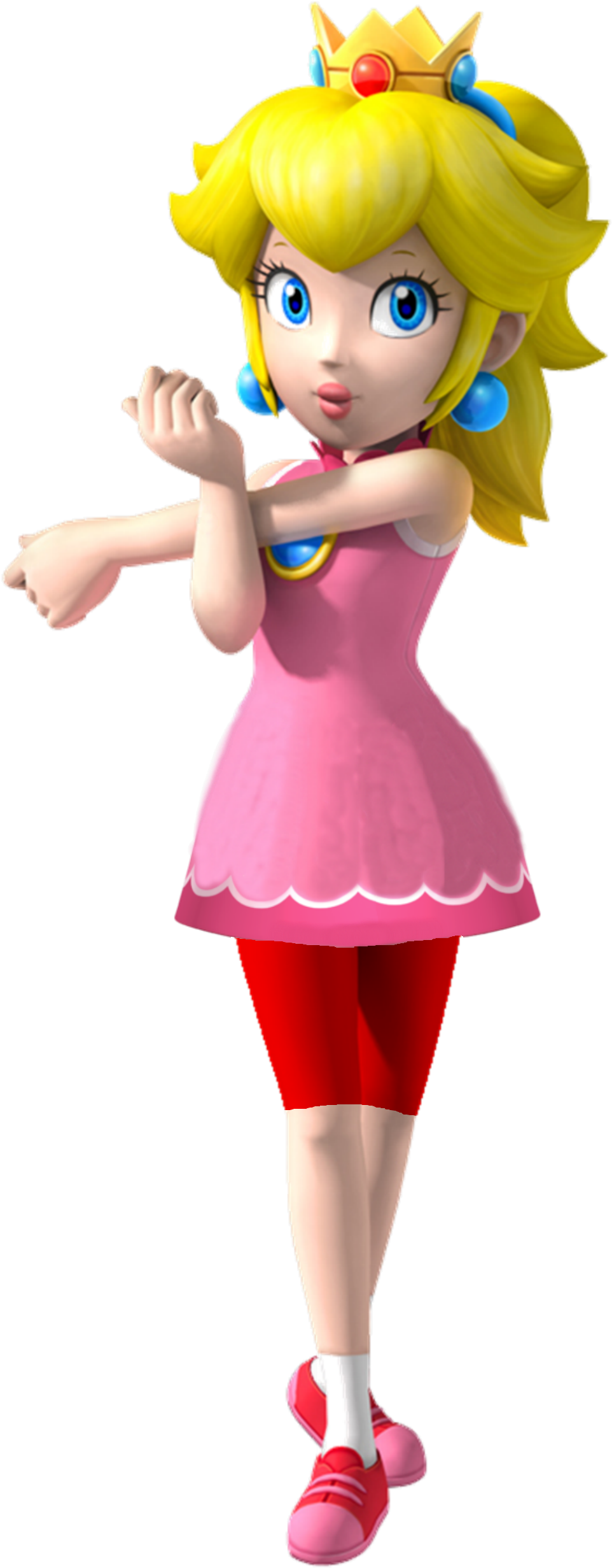 Princess Peach Clipart Shorts - Princess Peach Character Sports - Png Download (1080x2600), Png Download