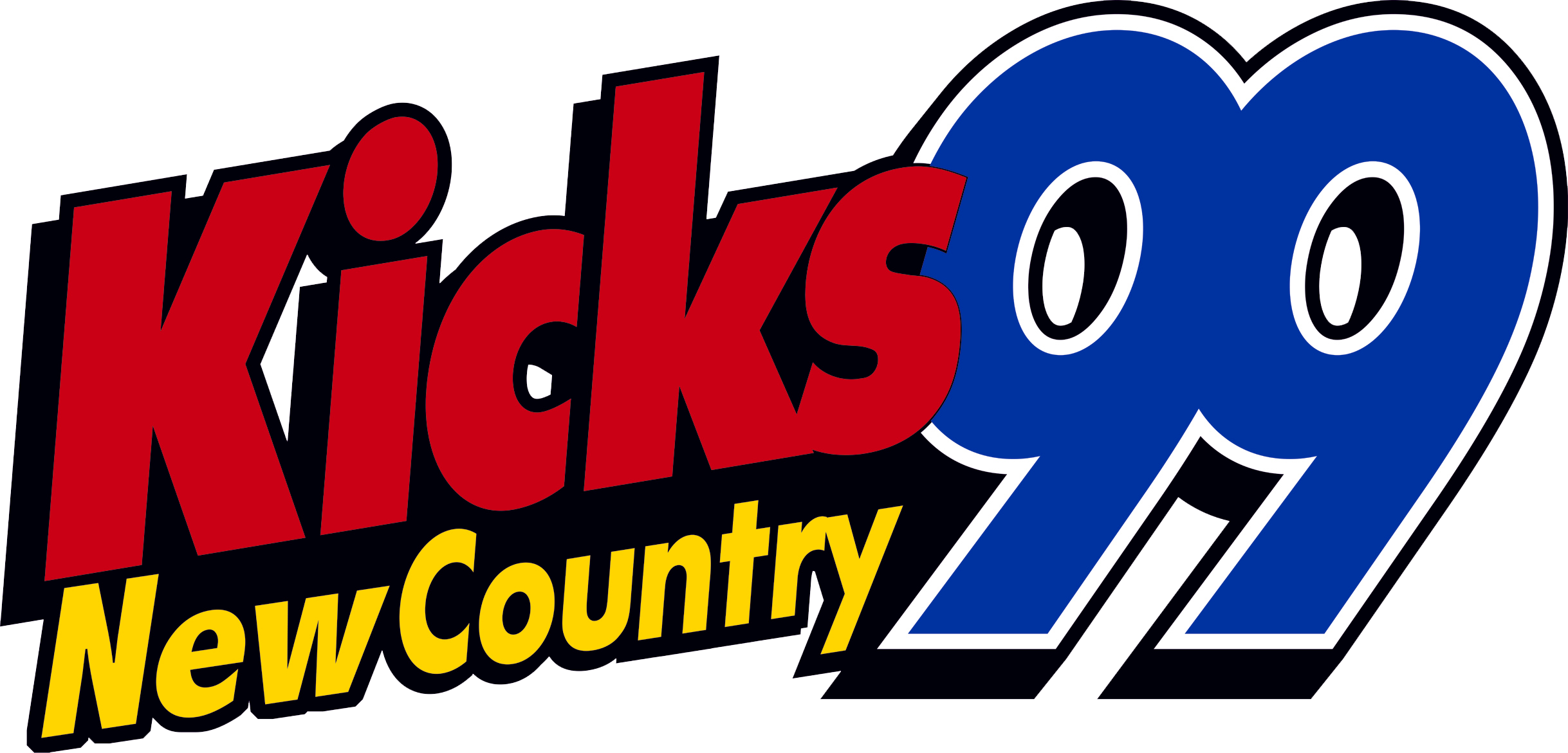 Metro's Best Radio Station - Kicks 99 Logo Png Clipart (2437x1171), Png Download