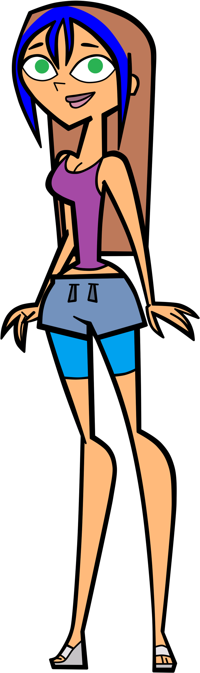 Mg Mallory Final Design - Total Drama Recolor Clipart (757x2409), Png Download