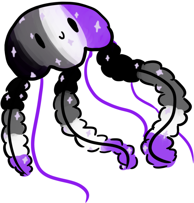 Jellyfish Clipart Ace - Asexual Jellyfish - Png Download (894x894), Png Download