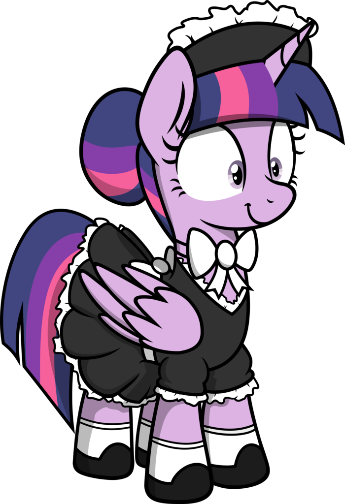 Maid Drawing Simple - Smiling Twilight Sparkle Vector Clipart (700x1024), Png Download
