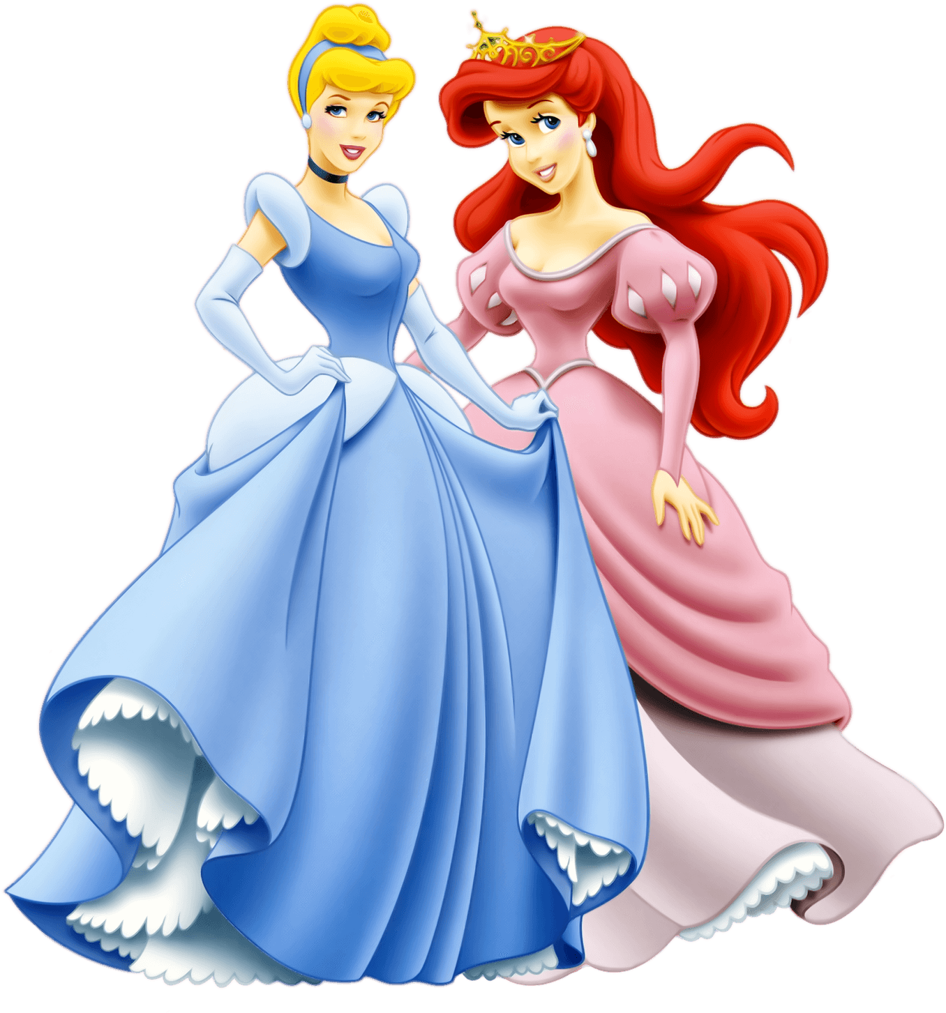 Free Cinderella Clipart - Disney Princess Ariel And Cinderella - Png Download (1392x1600), Png Download
