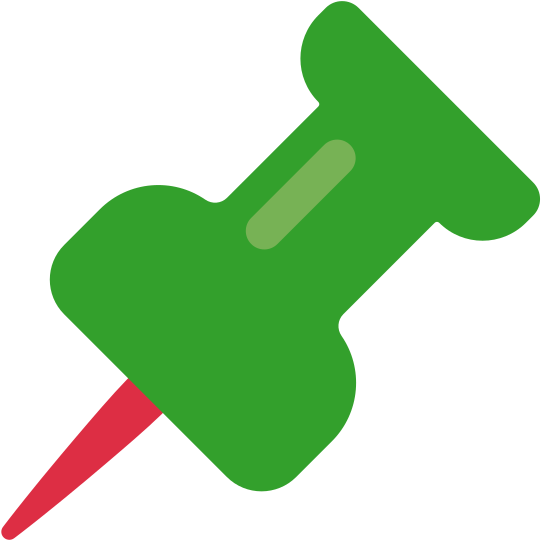 U 1 F 4 Cc Pushpin Clipart (568x568), Png Download