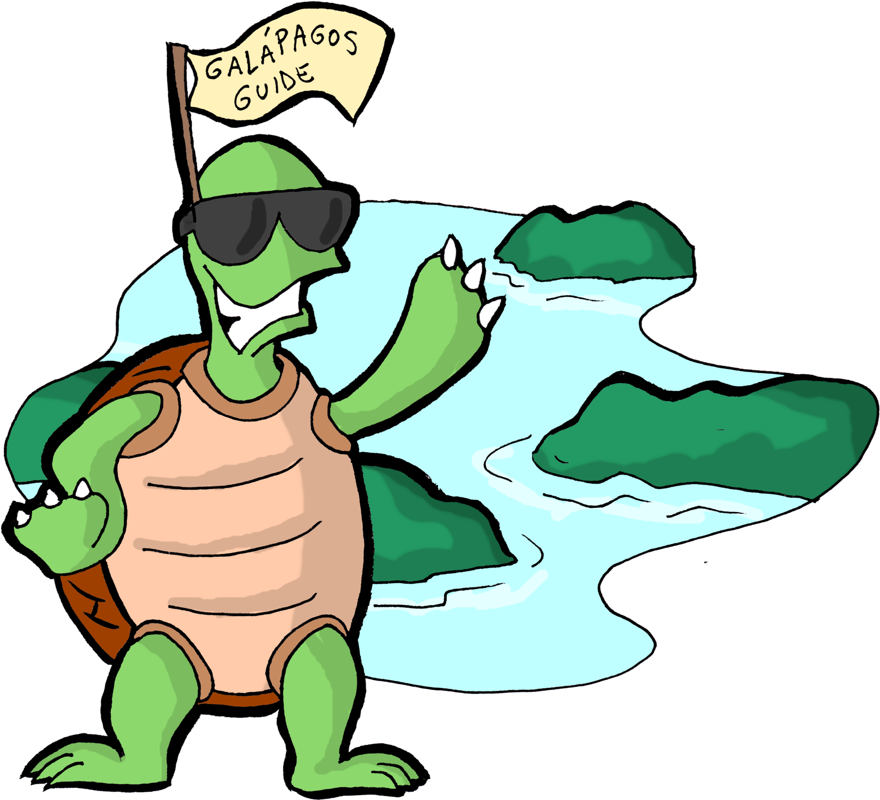 The Islands Have Become A Paradise Tourists, Not - Cartoon Clipart (2500x2249), Png Download