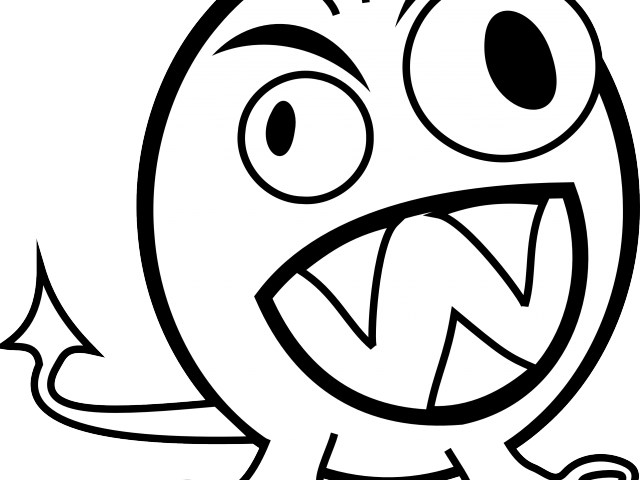 Hippopotamus Clipart Angry - Halloween Monster Clipart Black And White - Png Download (640x480), Png Download